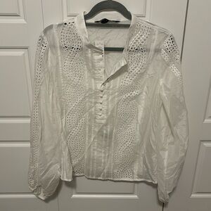 White House Black Market white blouse